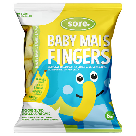 Sore Baby Mais Fingers Banaan 6+ Maanden