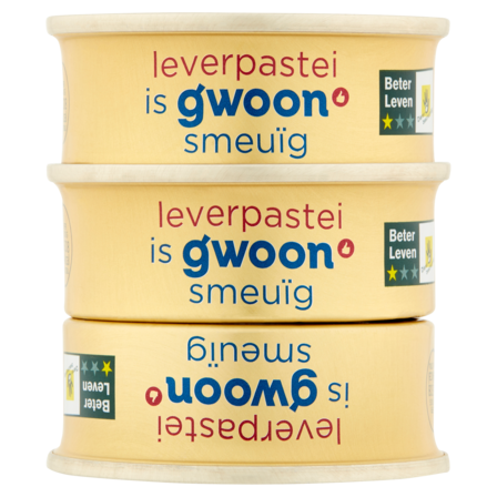 g'woon Leverpastei 3 x 56 g