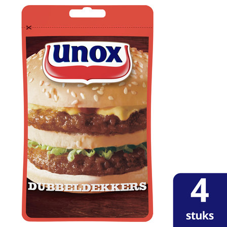 Unox Hamburgers Dubbeldekker 160 g