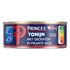 Princes Tonijnstukken met Groente in pikante saus blik