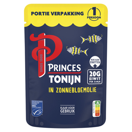 Princes tonijn in zonnebloemolie pouch