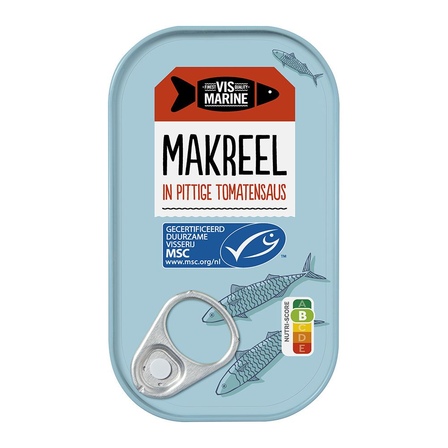 Vis Marine Makreel in Pittige Tomatensaus