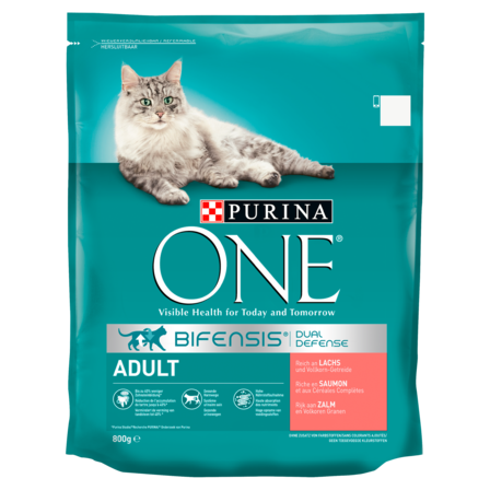 Purina ONE Adult Droge Brokjes - Zalm - Kattenvoer 800g