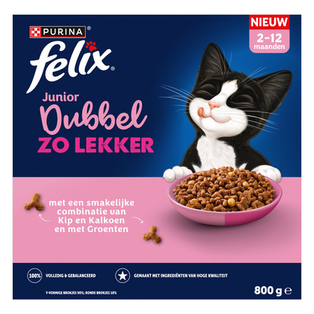 Felix Dubbel Zo Lekker Junior met Kip, Kalkoen, Melk en Groe