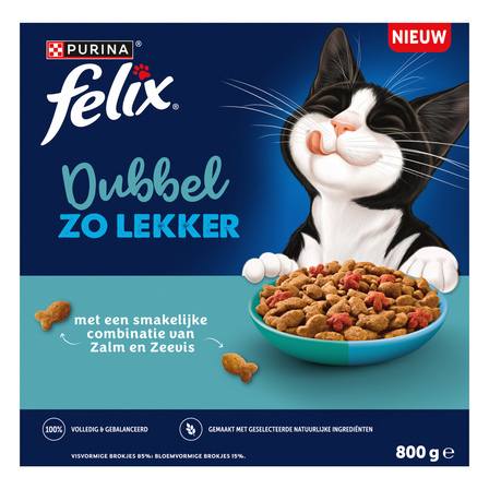 Felix Dubbel Zo Lekker Junior met zalm, zeevis en rode biet