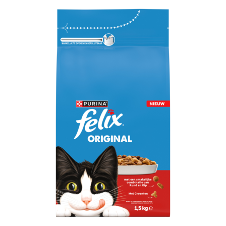Felix original kattenvoer met rund, kip en groenten