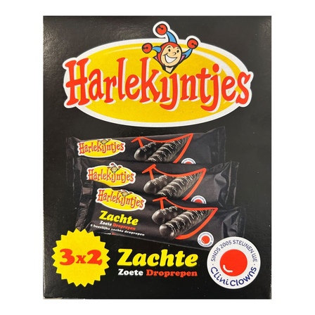 Harlekijntjes dropreep 3-pack