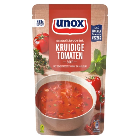 Unox Soep in Zak Kruidige Tomaat 570 ml