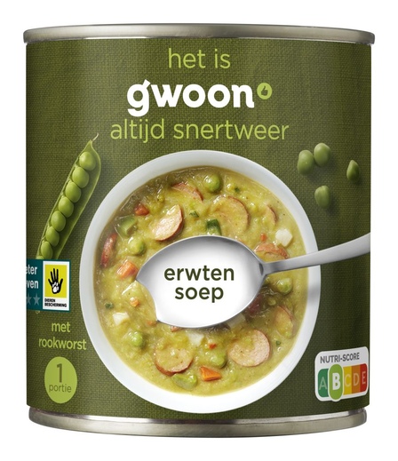 g'woon Erwtensoep met Rookworst 300 ml                                              