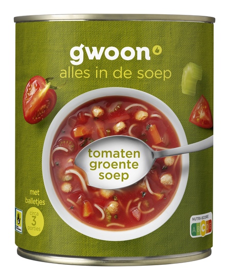 g'woon Tomaten Groentesoep met Balletjes 800 ml