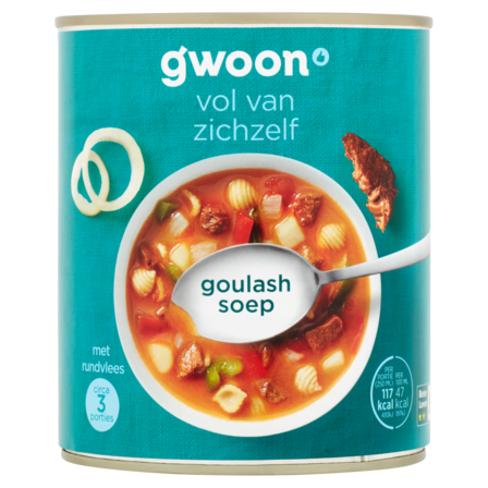 g'woon Goulashsoep met Rundvlees 800 ml