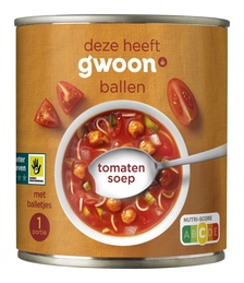 g'woon Tomatensoep met Balletjes