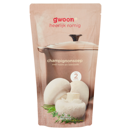 g'woon Champignonsoep met Room en Bieslook