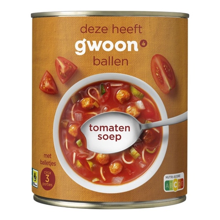 g'woon Tomatensoep met Balletjes