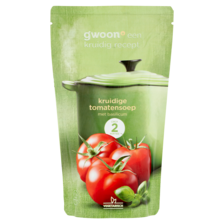 g'woon Kruidige Tomatensoep met Basilicum