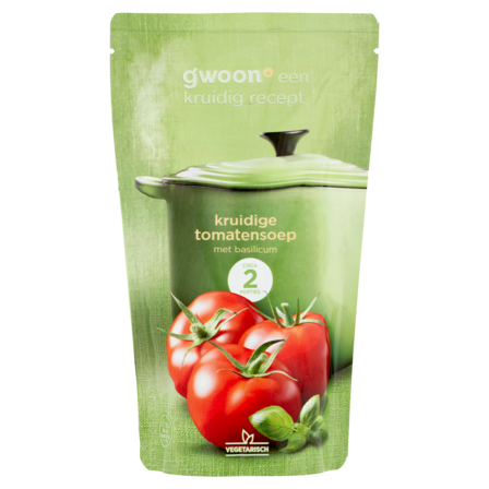 g'woon Kruidige Tomatensoep met Basilicum