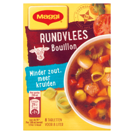 Maggi Minder Zout Bouillon Rundvlees