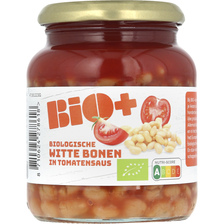 Bio+ witte bonen in tomatensaus