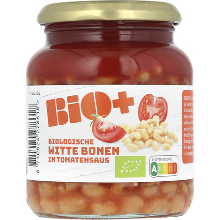 Bio+ witte bonen in tomatensaus