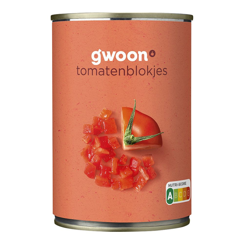 G'woon tomatenblokjes 400 gr