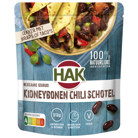 Hak Mexicaans Gekruid Kidneybonen Chili Schotel Bonen, Groenten & Saus 550 g