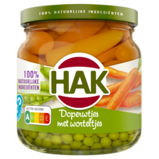 Hak Doperwtjes met Worteltjes 195 g