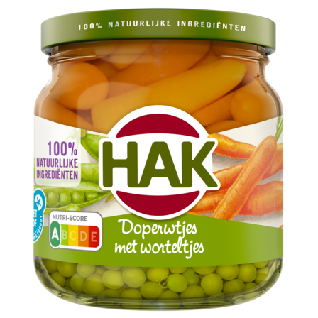 Hak Doperwtjes met Worteltjes 195 g