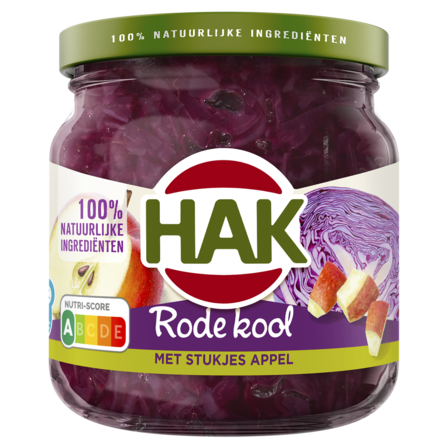 Hak Rode Kool met Stukjes Appel