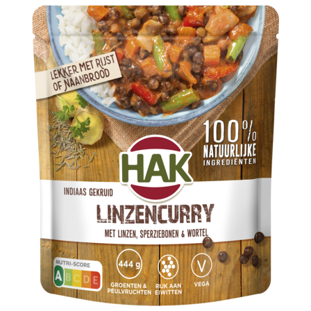 Hak Indiaas Gekruid Linzen Curryschotel 550 g