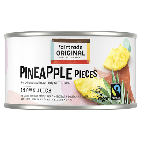 Fairtrade Original ananas stukjes op eigen sap