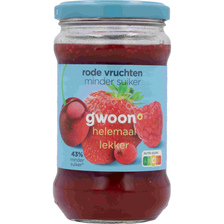 g'woon Rode vruchtenjam minder suiker