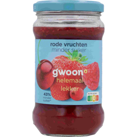 g'woon Rode vruchtenjam minder suiker