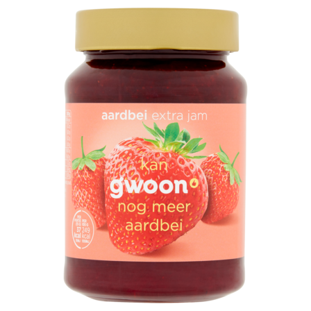 g'woon Aardbei Extra Jam 600 g