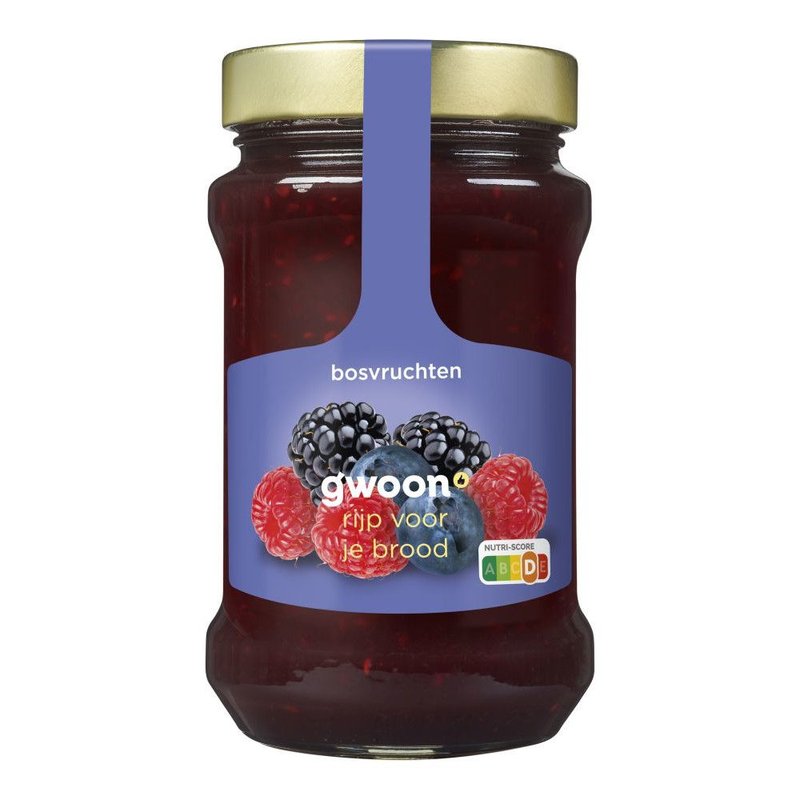 G'woon jam bosvruchten 450gr