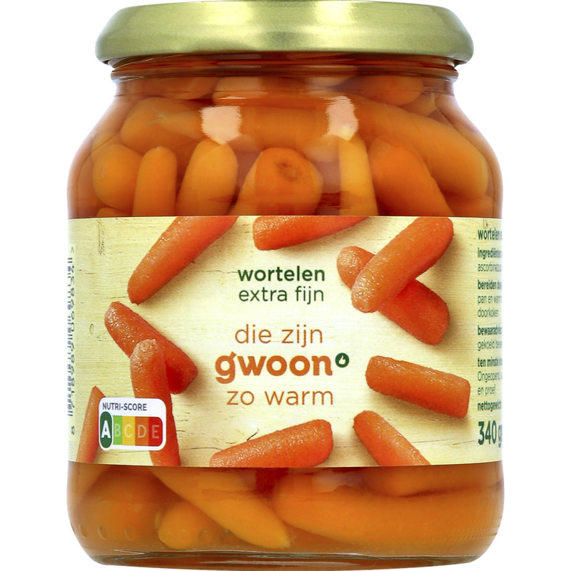 G'woon wortelen ef 340gr pt