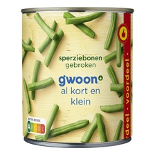 g'woon Sperziebonen Gebroken
