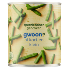 g'woon Sperziebonen Gebroken