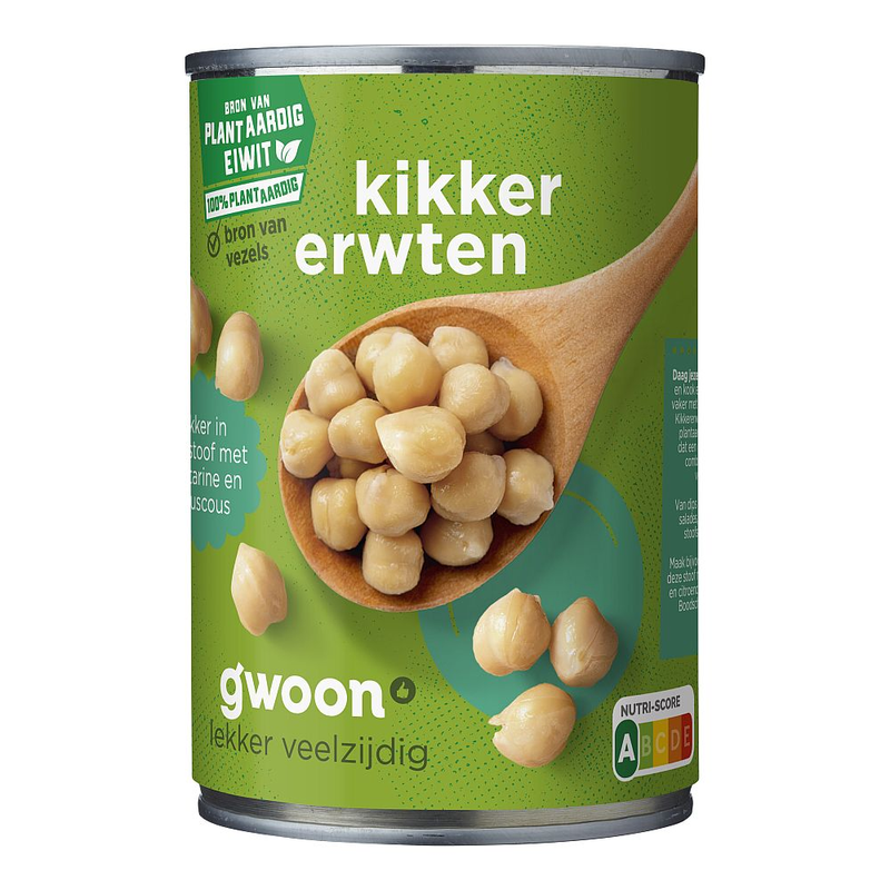 G'woon kikkererwten 410gr bl
