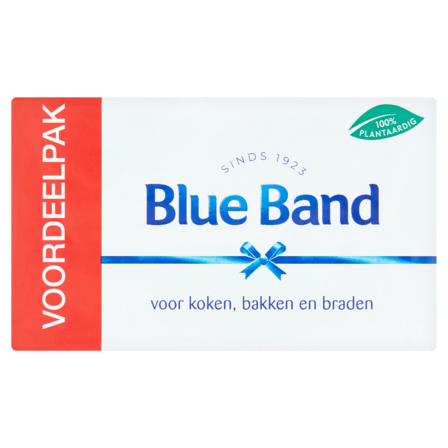 Blue Band voor Koken, Bakken en Braden Vegan en 100% Plantaardig Voordeelwikkel 500 g