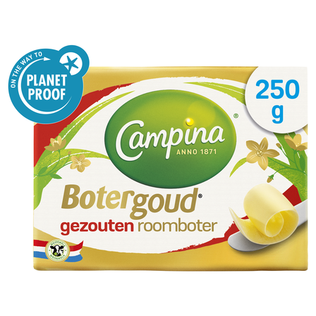 Campina Botergoud Gezouten Roomboter Wikkel 250 g