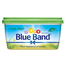 Blue Band Goede Start! Halvarine Vegan en 100% Plantaardig met 8 Vitamines Kuip 500 g