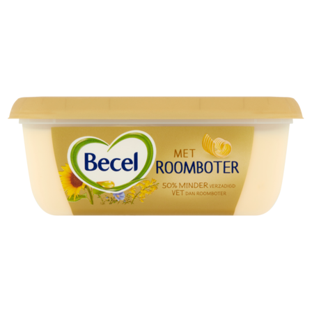 Becel met Roomboter Ongezouten en Omega 3 en 6 Kuip 225 g