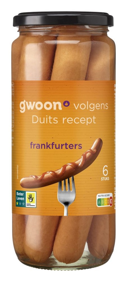 g'woon Frankfurters 6 stuks
