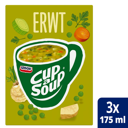 Unox Cup-a-Soup Erwt 3 x 175ml