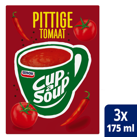 Unox Cup-a-Soup Pittige Tomaat 3 x 175ml