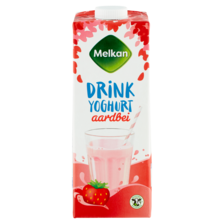 Melkan Drinkyoghurt Aardbei 1 L