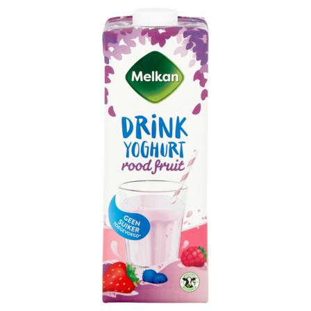 Melkan Drinkyoghurt Rood Fruit 1 L
