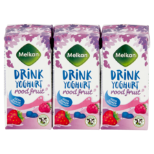 Melkan Drinkyoghurt Rood Fruit 6 x 200 ml