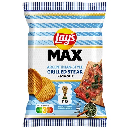 Lay's Max Argentinian-style grilled steak flavour