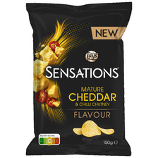 Lay's sensations cheddar chili chutney